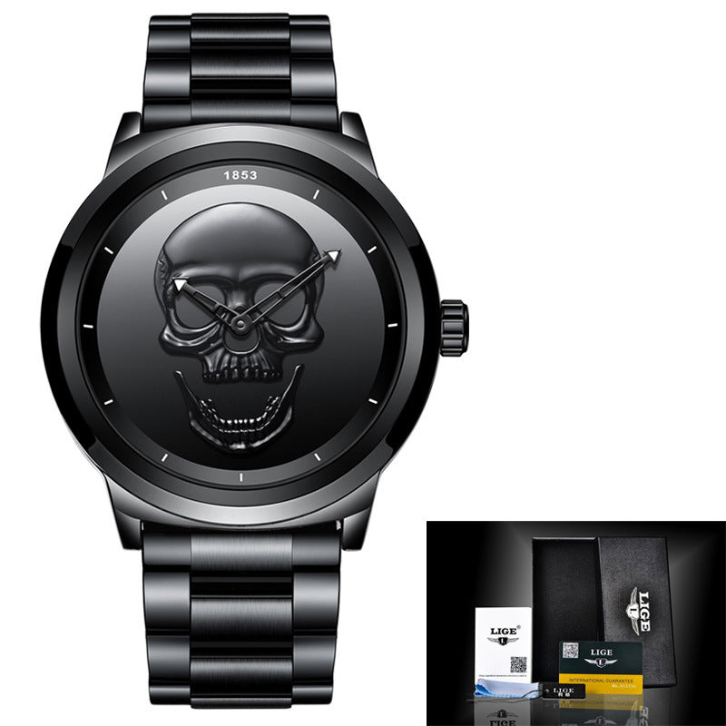 Mens Luxury Simple Skull Stereoscopic Watch - Pleasures and Sins   Pleasures and Sins