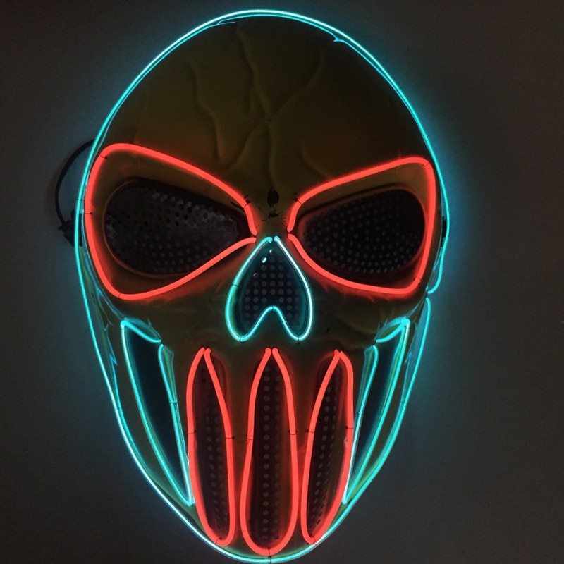 Halloween Light Up UV Mask