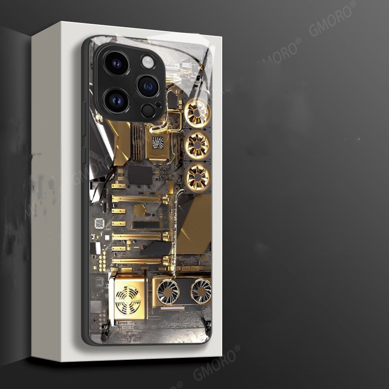 Trendy Circuit Board Design Apple iPhone 14 & 15 Phone Case - Pleasures and Sins   Pleasures and Sins