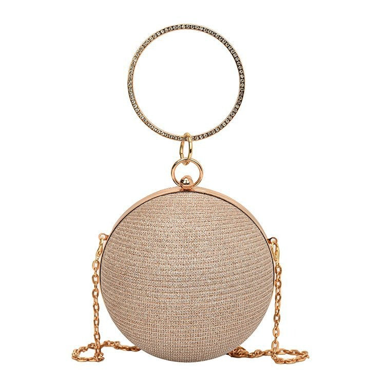 Womens Spherical Evening Bag Round Diamond Starry One Shoulder Bag - Pleasures and Sins   Pleasures and Sins