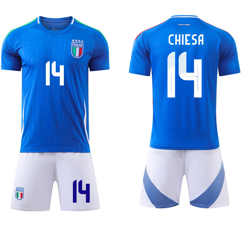 European Cup Italy home football uniform set No.14 Chiesa 18 Barella - Pleasures and Sins   Pleasures and Sins