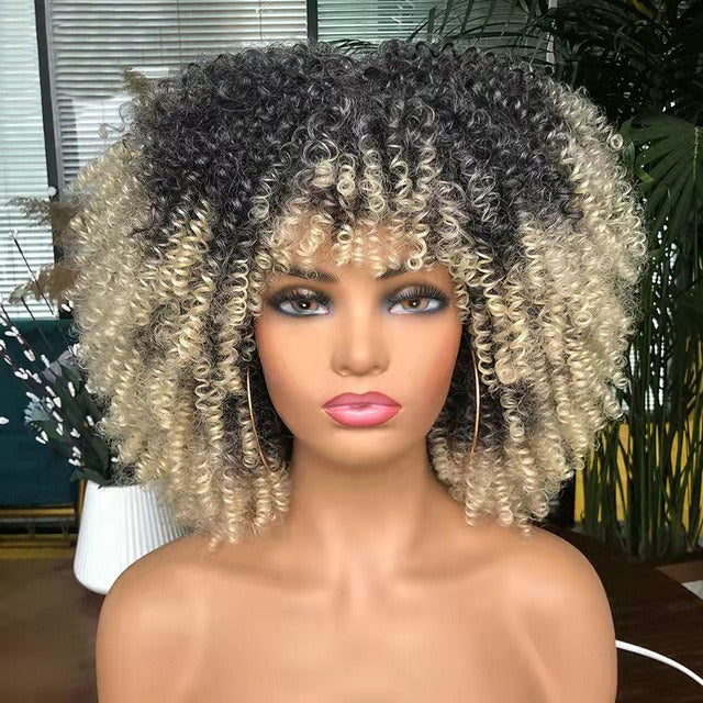 Ladies African Black Chemical Fiber Wig Full Head - Pleasures and Sins   Pleasures and Sins