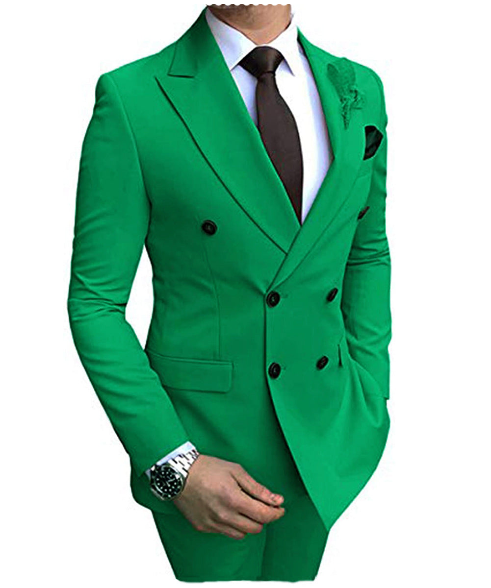 Double Breasted Wedding Groomsman Suit In 10 Colours Suit Pleasures and Sins.