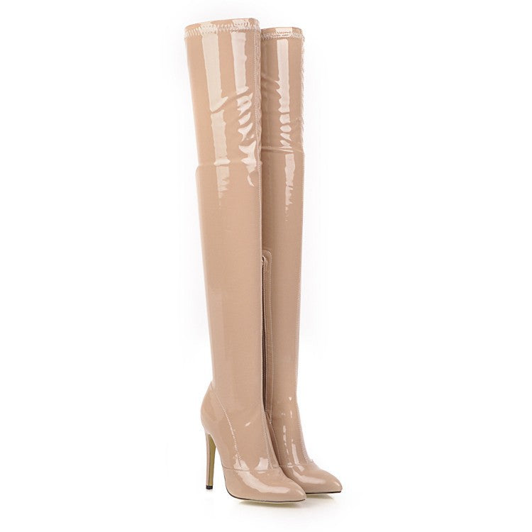 Over The Knee Boots Patent Leather High-heel Boots