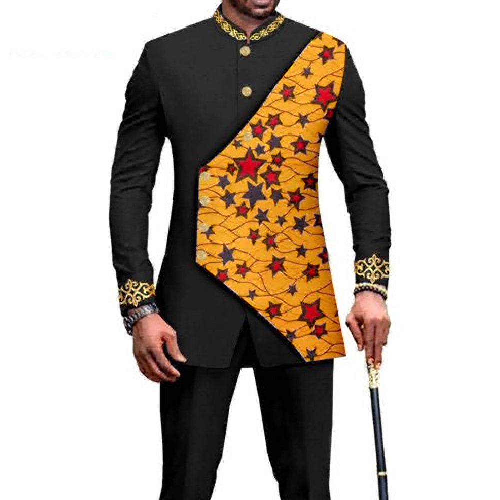 Mens Ethnic Printed African Wedding Suit In 12 Amazing Designs