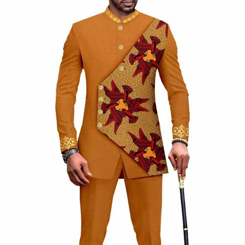 Mens Ethnic Printed African Wedding Suit In 12 Amazing Designs