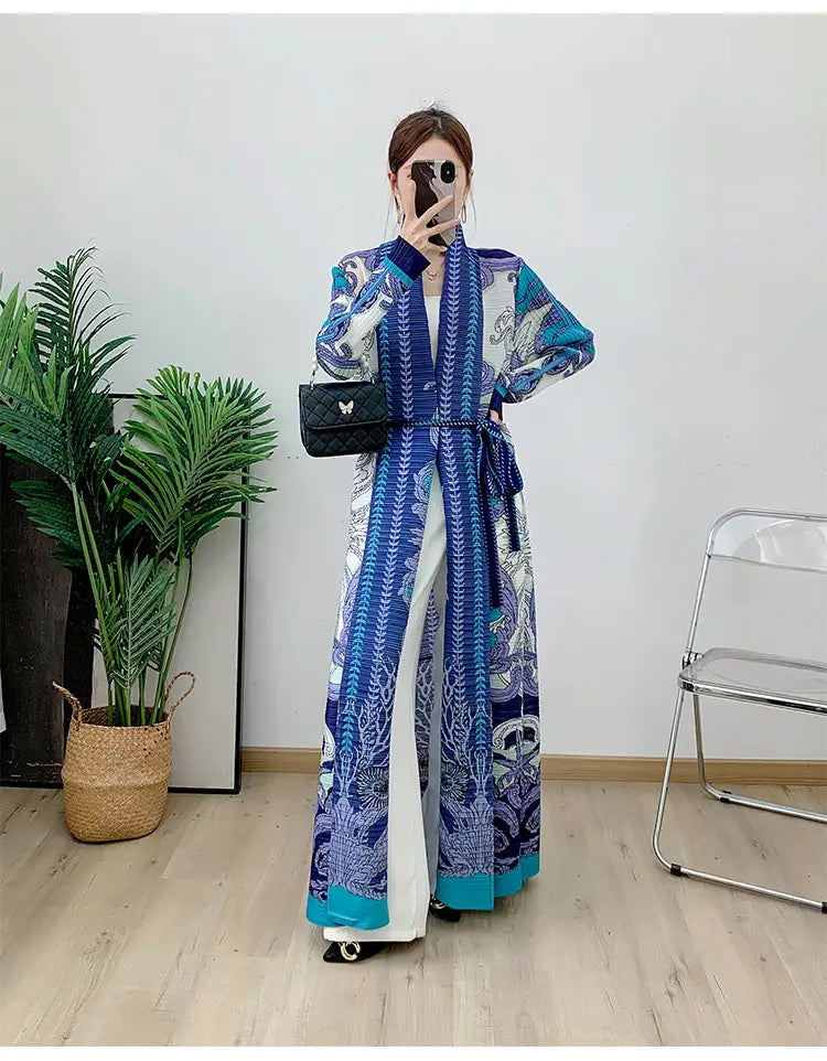 Muslim Fashion Elegant Cardigan Dress Belt Robe