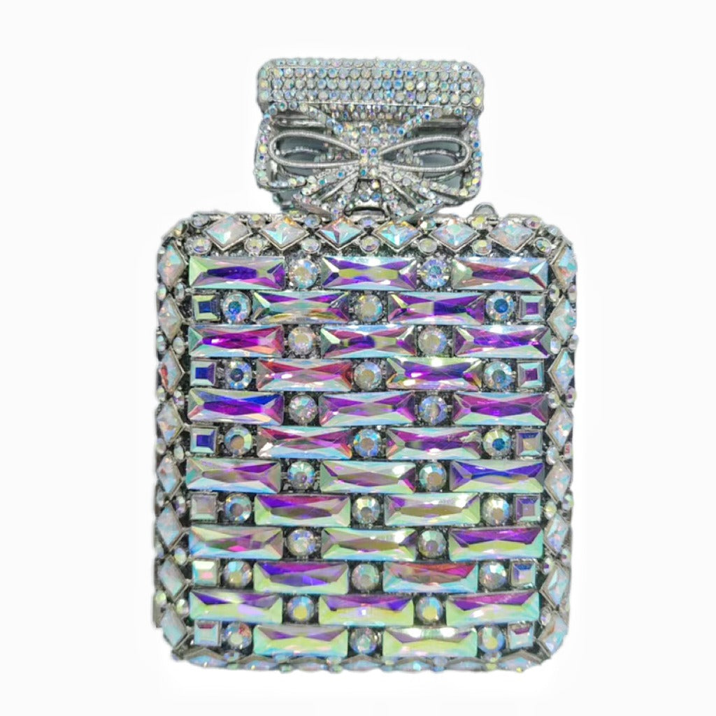 Rhinestone Bag Perfume bottle Shape with Diamante and Crystal - Pleasures and Sins   Pleasures and Sins