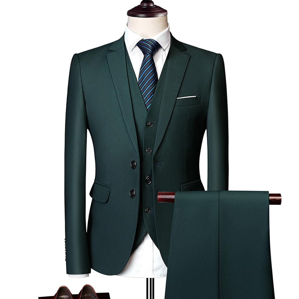 Mens 3 Pc Slim Fit Formal Suit In 10 Stunning Colours - Pleasures and Sins   Pleasures and Sins