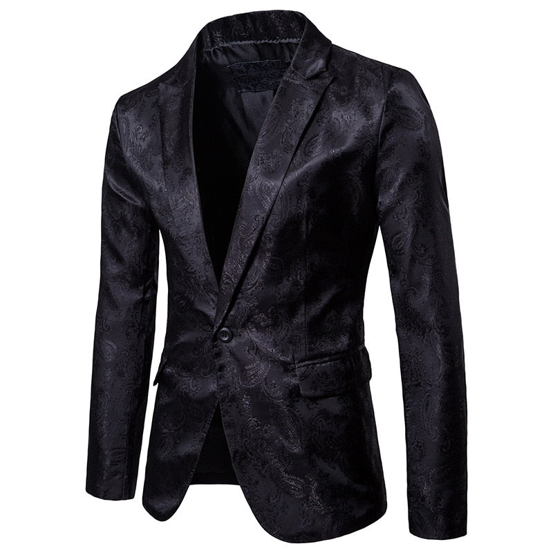 Mens Paisley Suit (Jacket+Pants) Single Breasted Suit Tuxedo Blazer - Pleasures and Sins   Pleasures and Sins