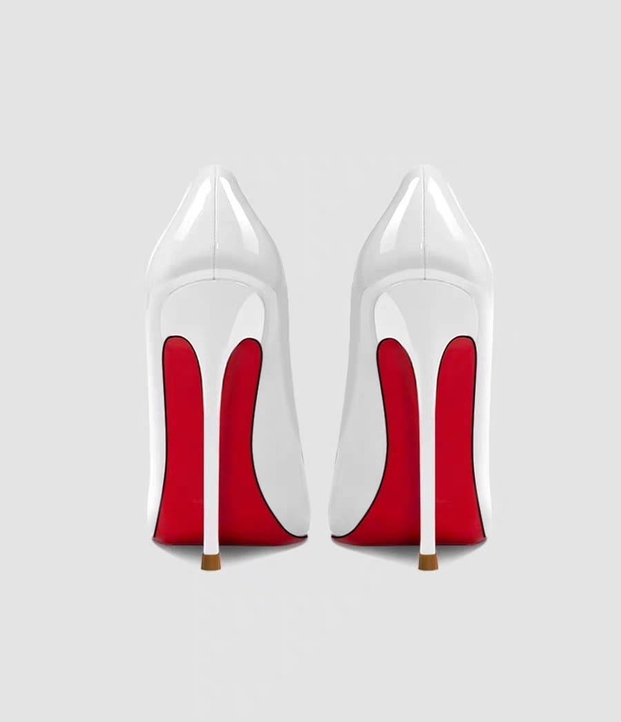 Stylish Pure Desire Luxury High Heel Shoes with chic red soles for effortless elegance.