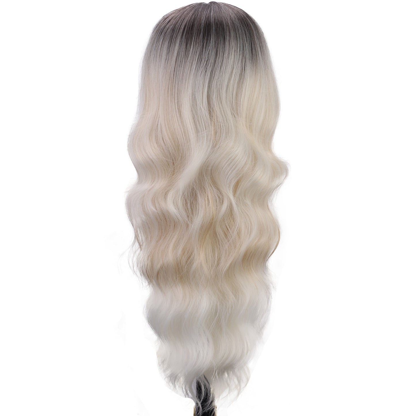 Women's Long Curly Ombre, Synthetic Fibre, Lace Front Wig - Pleasures and Sins   Pleasures and Sins