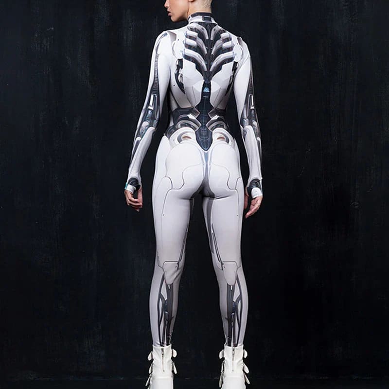 3D Printed Cosplay Bodycon Goth Punk Bodysuit