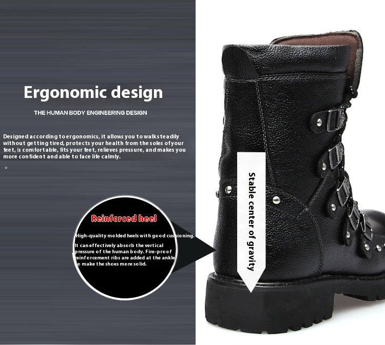 Bottes montantes polyvalentes pour hommes, style punk et gothique