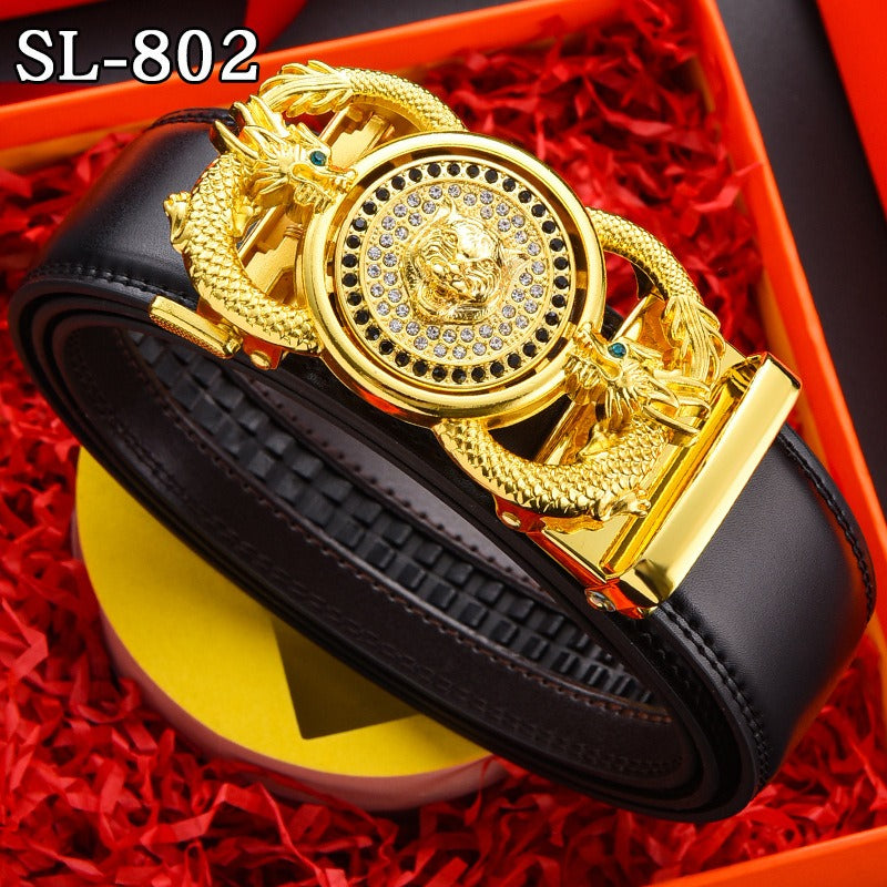 Timeless Belt Mens Genuine Leather Automatic Belt Trendy Simple Belt - Pleasures and Sins   Pleasures and Sins