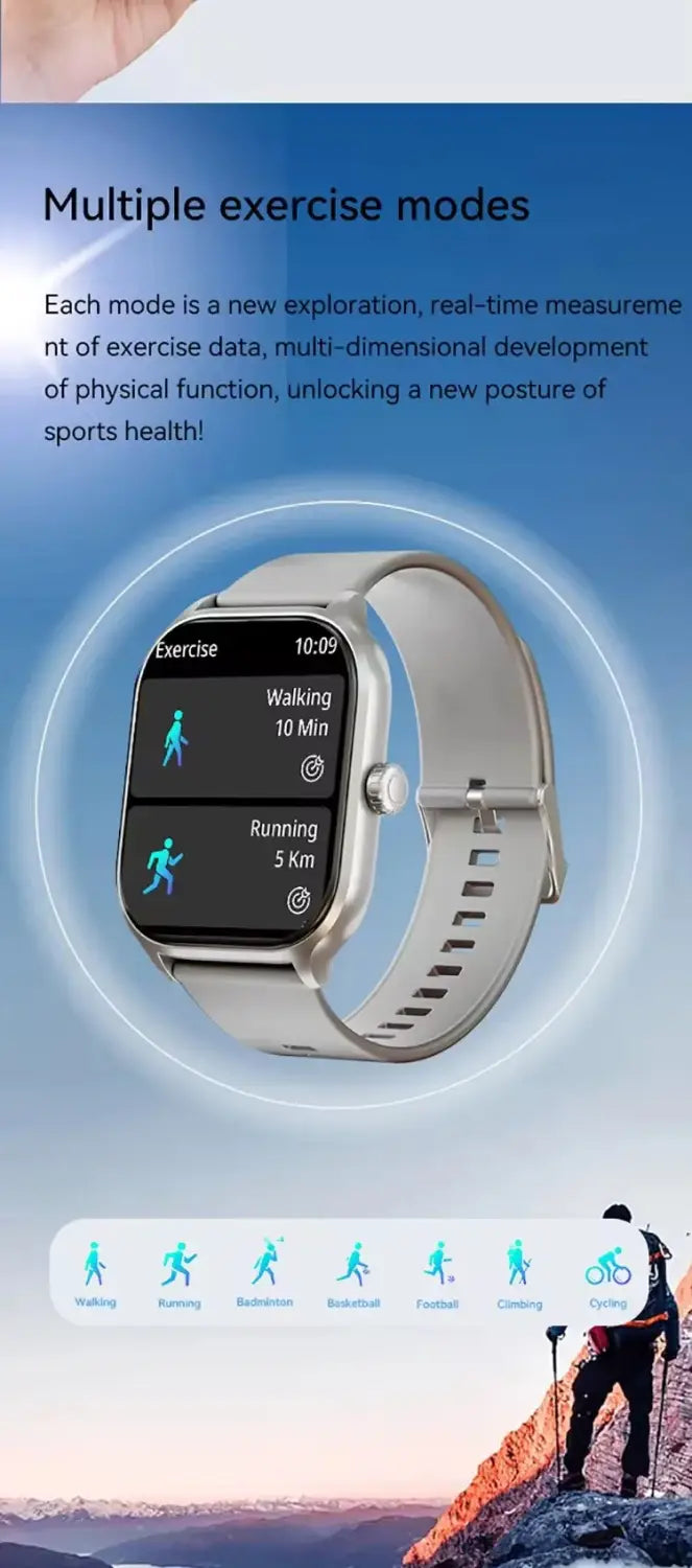 Smartwatch Bluetooth call heart rate and blood pressure