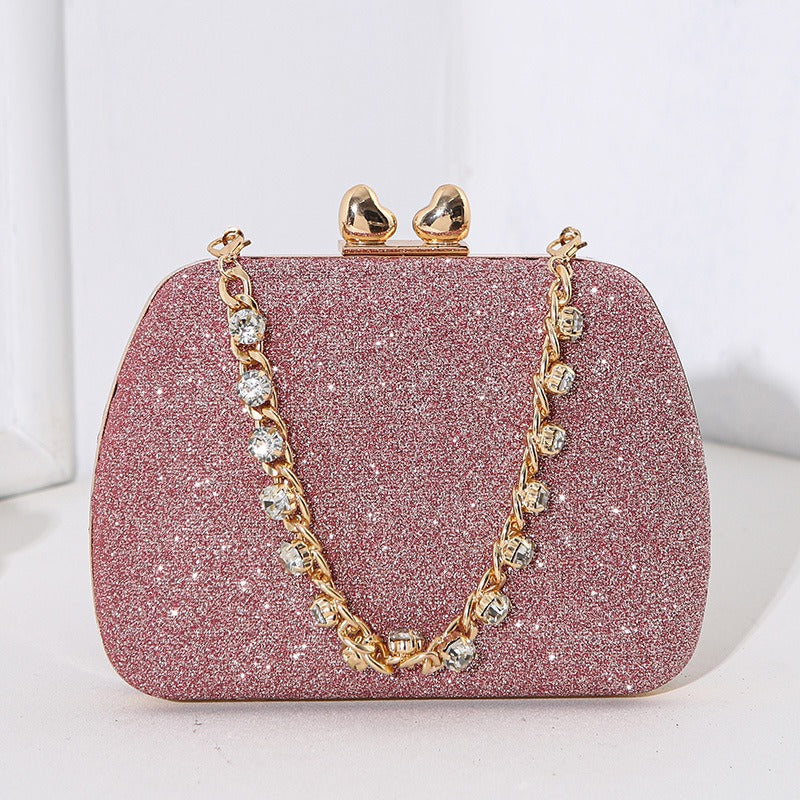 Diamond Chain Handheld Small Square Celebrity ClutchBag - Pleasures and Sins   Pleasures and Sins