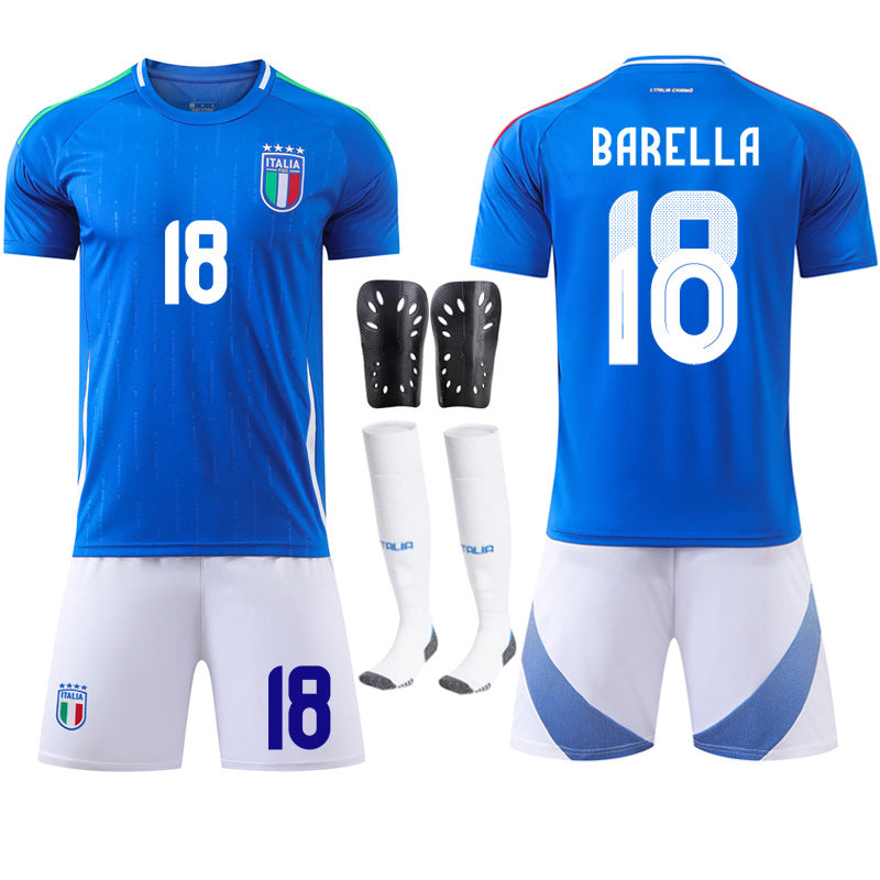 European Cup Italy home football uniform set No.14 Chiesa 18 Barella - Pleasures and Sins   Pleasures and Sins