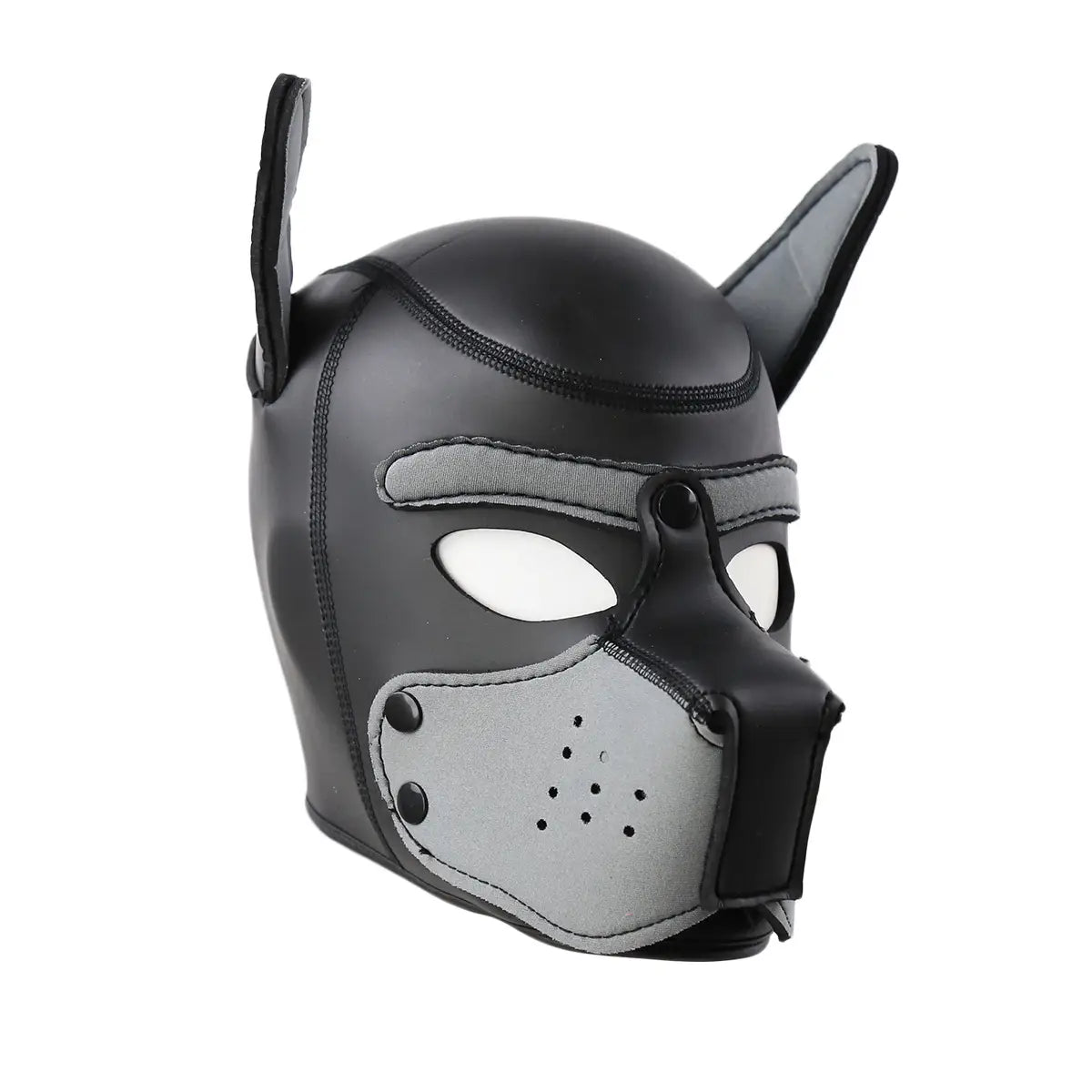 Black Rubber Fetish/bondage Puppy Mask