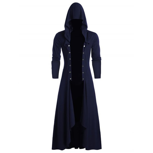 Coupe-vent rétro pour hommes, manteau Long, Steampunk gothique