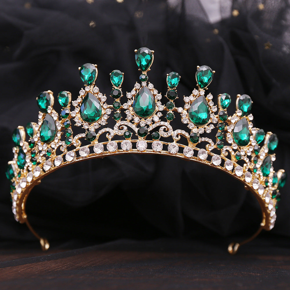 Bridal Baroque Water Drop Diamond Princess Crown Tiara