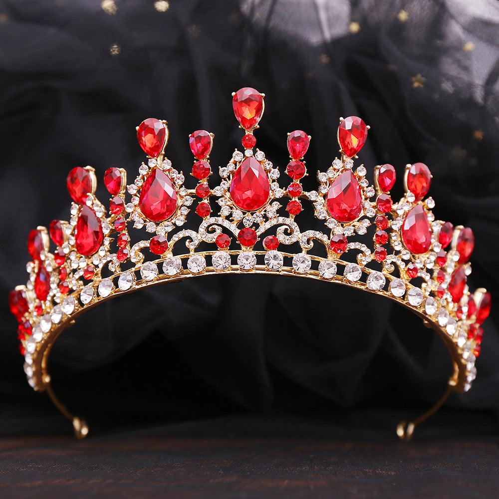 Bridal Baroque Water Drop Diamond Princess Crown Tiara