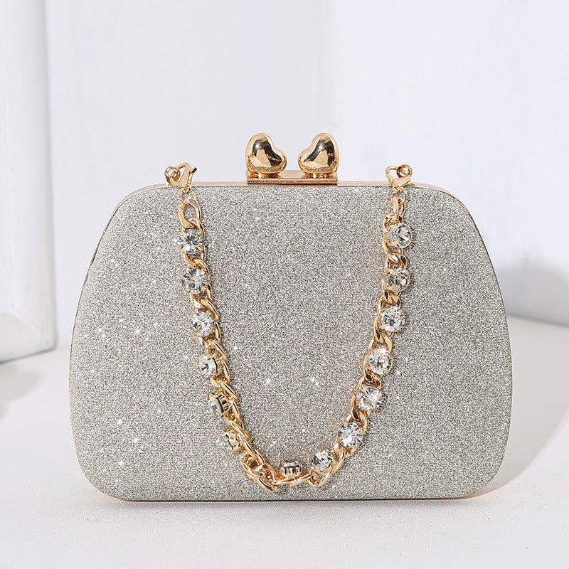 Diamond Chain Handheld Small Square Celebrity ClutchBag - Pleasures and Sins   Pleasures and Sins