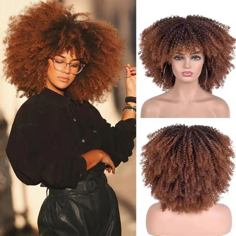 Ladies African Black Chemical Fiber Wig Full Head - Pleasures and Sins   Pleasures and Sins