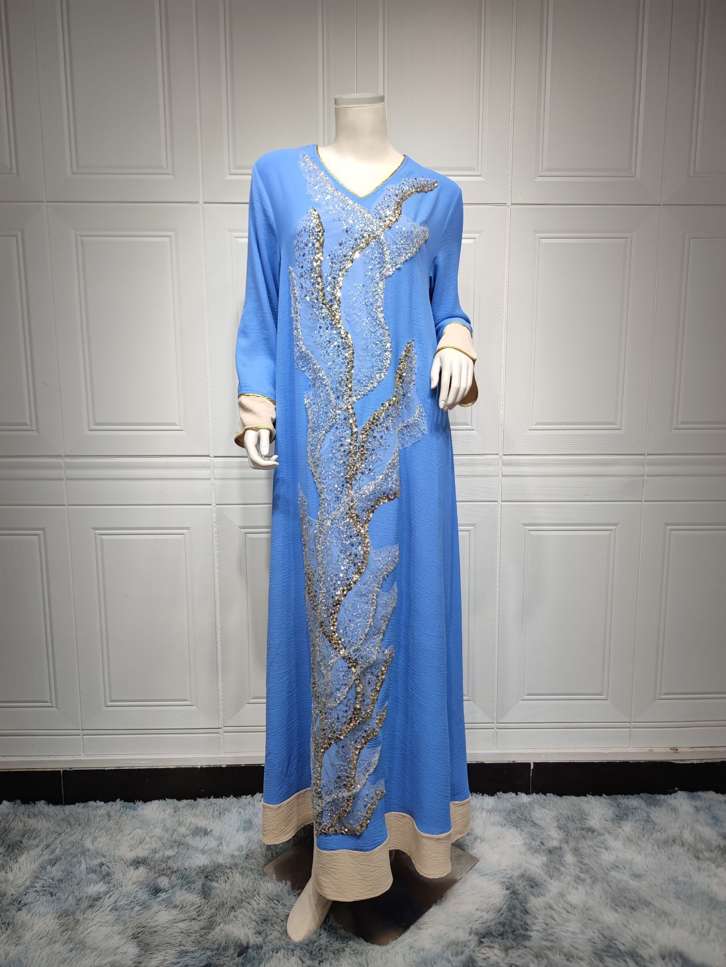 Ladies Muslim Robe Sequin Embroidered Fashion - Pleasures and Sins   Pleasures and Sins