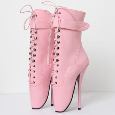 18cm Ballet Stiletto Heels Lace-up Ankle Boots In 8 Colours
