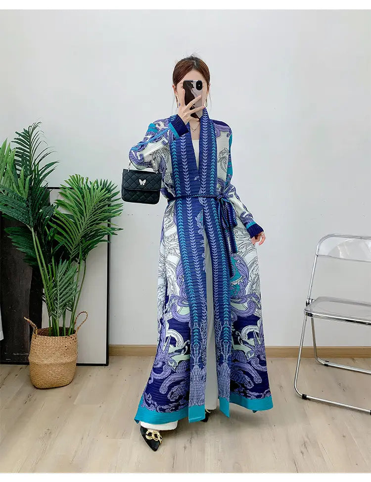 Muslim Fashion Elegant Cardigan Dress Belt Robe