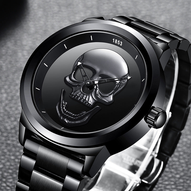 Mens Luxury Simple Skull Stereoscopic Watch - Pleasures and Sins   Pleasures and Sins