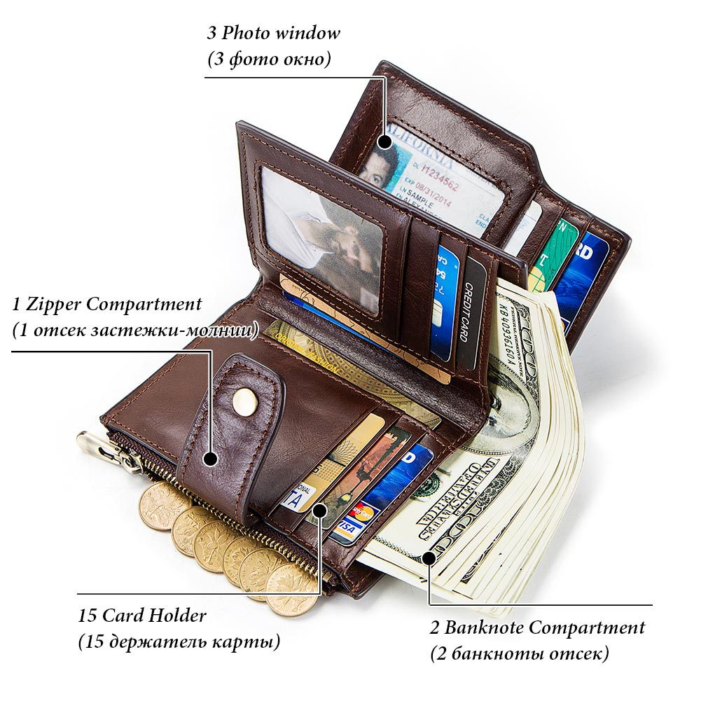 Anti-Loss Mens Leather Wallet RFID Anti-theft Bluetooth Multifunction - Pleasures and Sins   Pleasures and Sins