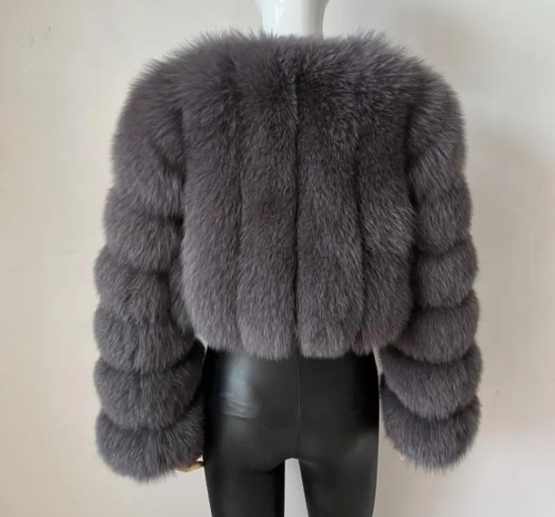 Imitation Fox Fur Short Coat for Stylish Ladies