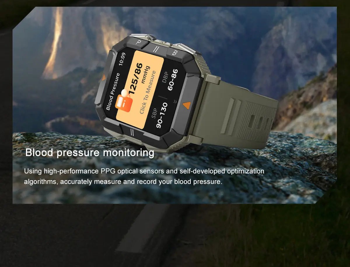 Smartwatch Bluetooth wasserdicht Herzfrequenz Sauerstoff Überwachung