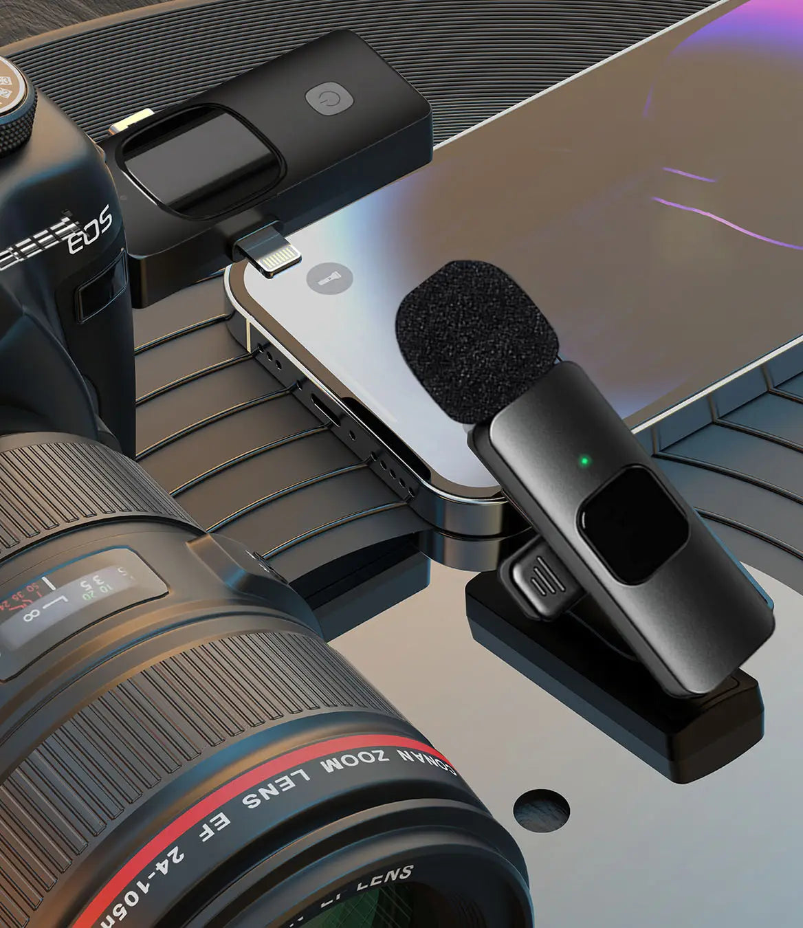 Wireless Lavalier Microphone for Live Streaming Recording