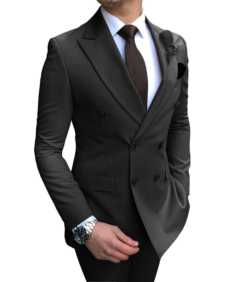 Double Breasted Wedding Groomsman Suit In 10 Colours