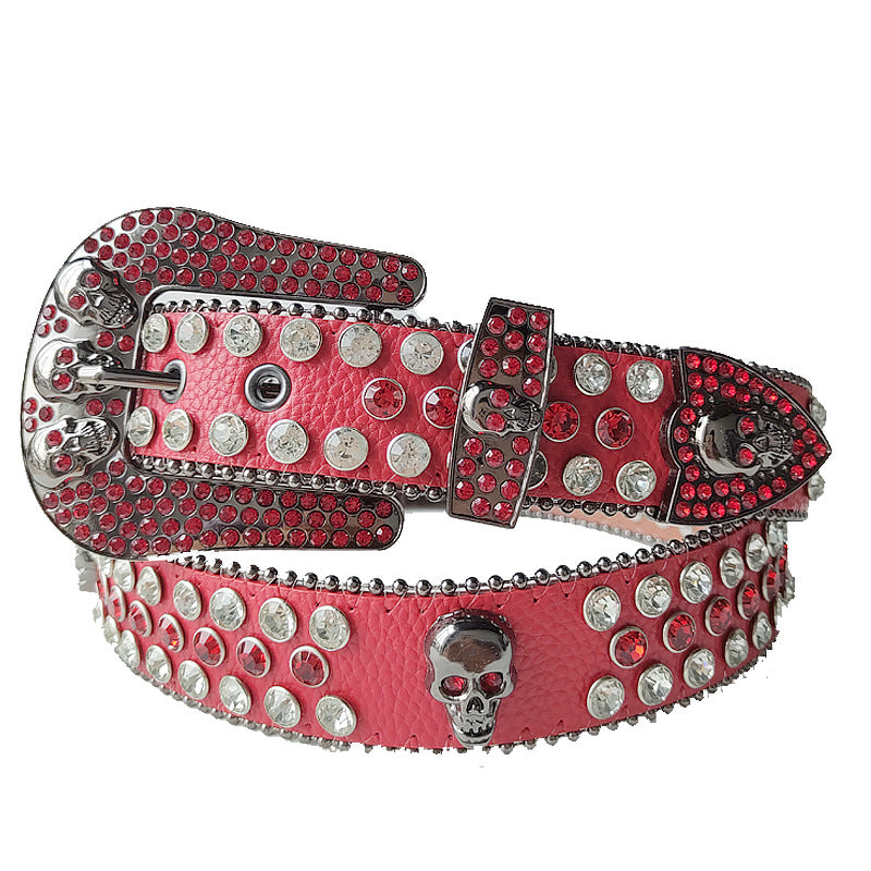 Luxury Belt Crystal Studded Belt Cowgirl Western Cowboy - Pleasures and Sins   Pleasures and Sins