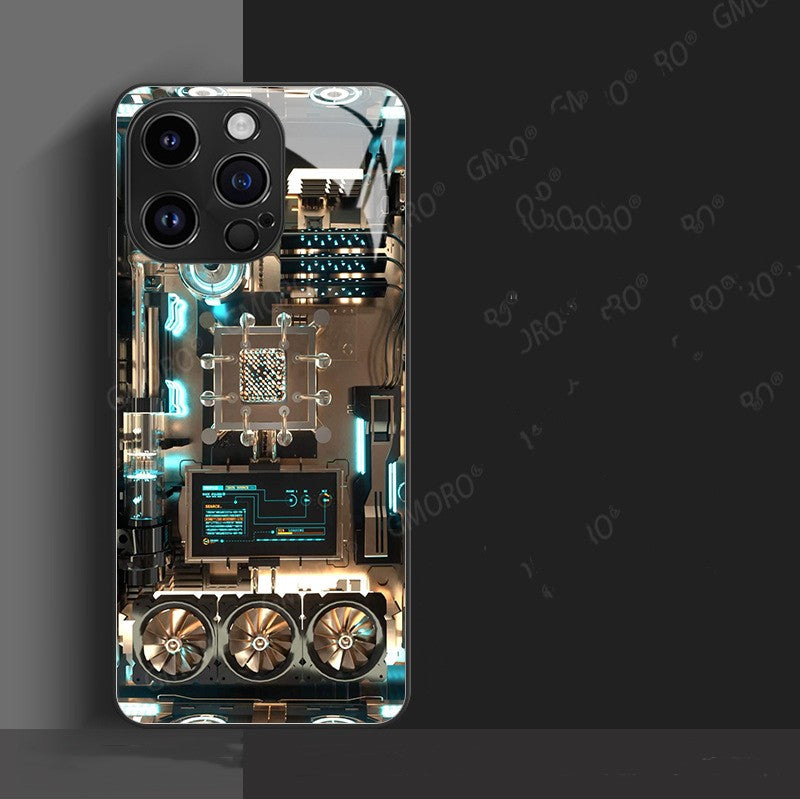 Trendy Circuit Board Design Apple iPhone 14 & 15 Phone Case - Pleasures and Sins   Pleasures and Sins