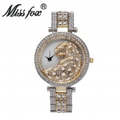 Womens Quartz Watch Bling Casual Gold Watch Crystal Diamond Leopard - Pleasures and Sins   Pleasures and Sins