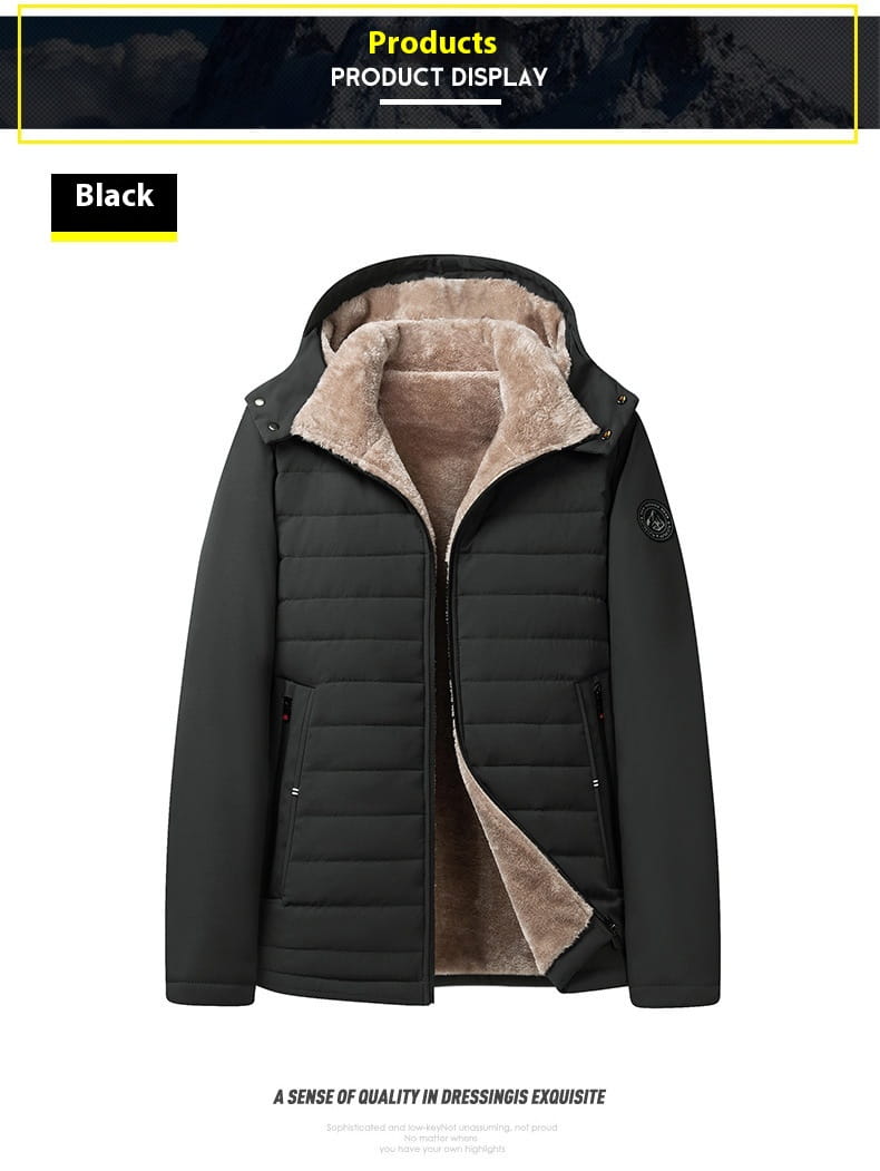 Unisex Warm and Plush Thick Lined Cotton-padded Winter Coat