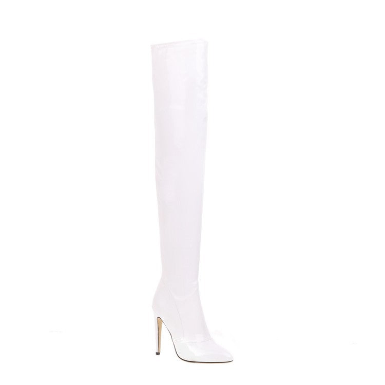 Over The Knee Boots Patent Leather High-heel Boots