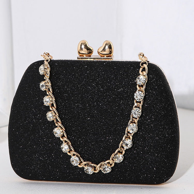 Diamond Chain Handheld Small Square Celebrity ClutchBag - Pleasures and Sins   Pleasures and Sins