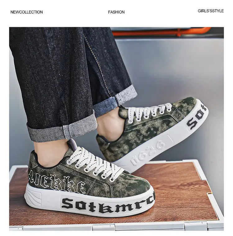 Board Schuhe Männer dicke Sohle Mode Trend Camouflage Schuhe