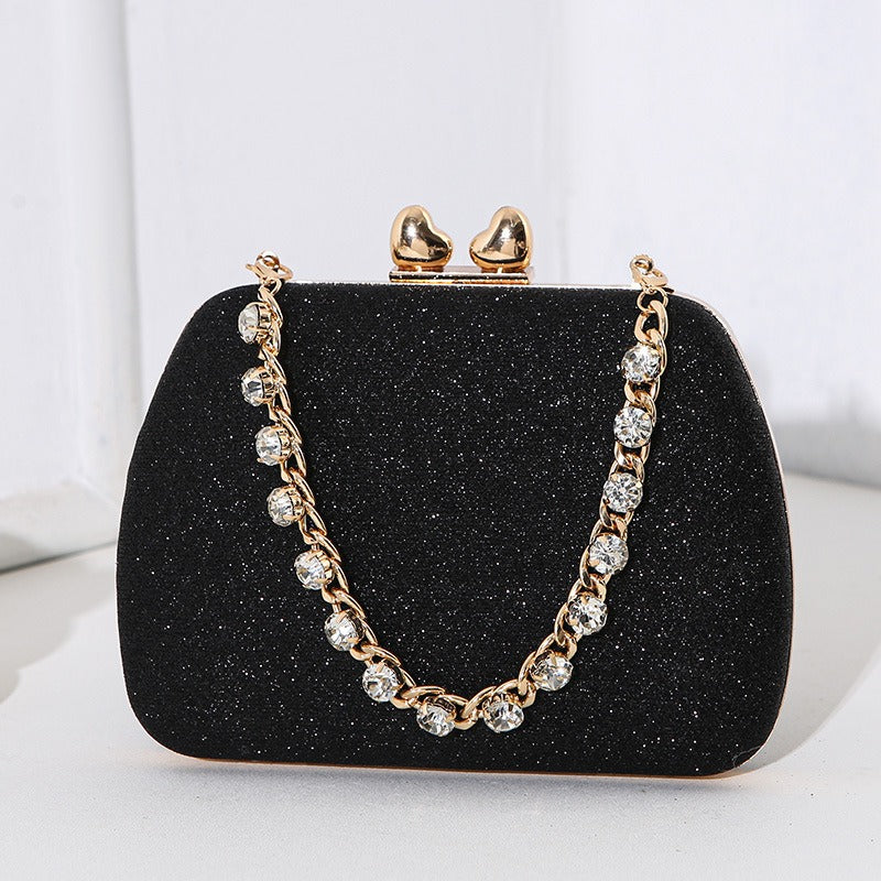 Diamond Chain Handheld Small Square Celebrity ClutchBag - Pleasures and Sins   Pleasures and Sins