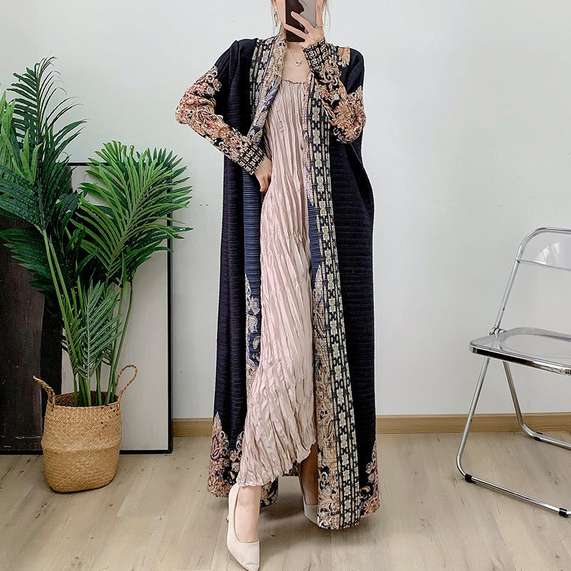 Printed black long sleeve muslim robe cloak - Pleasures and Sins   Pleasures and Sins