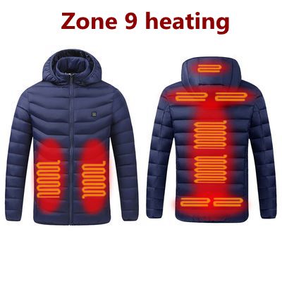 Mens Winter Warm USB Heated Jacket Thermostat Hooded Waterproof Jacket - Pleasures and Sins   Pleasures and Sins