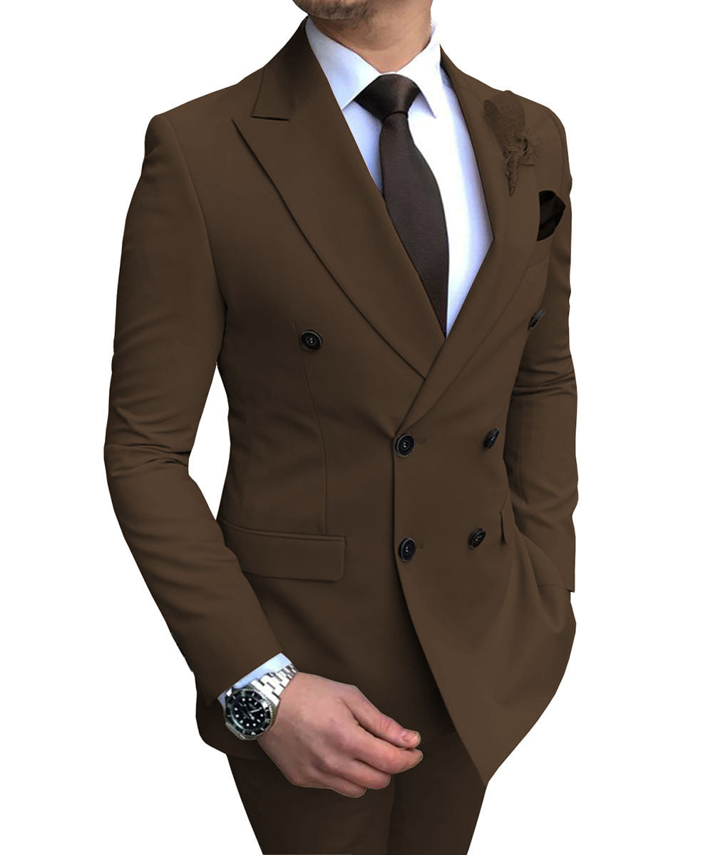 Double Breasted Wedding Groomsman Suit In 10 Colours Suit Pleasures and Sins.