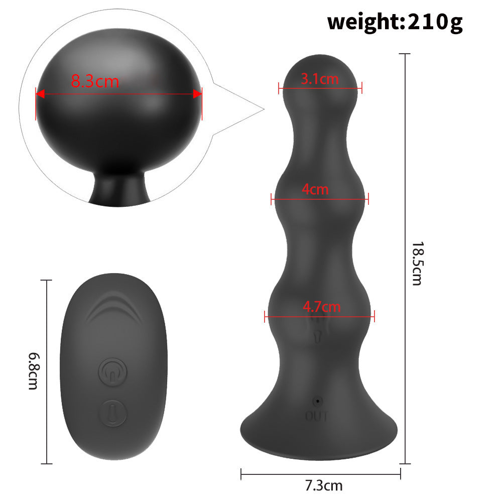 Remote Control Charging Silicone Vibration Inflatable Rear Anal Plug - Pleasures and Sins   Pleasures and Sins