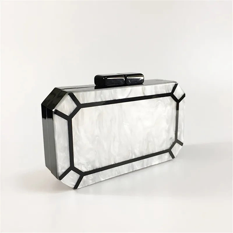 Art Deco Design Womens Acrylic Evening Bag - Pleasures and Sins   Pleasures and Sins